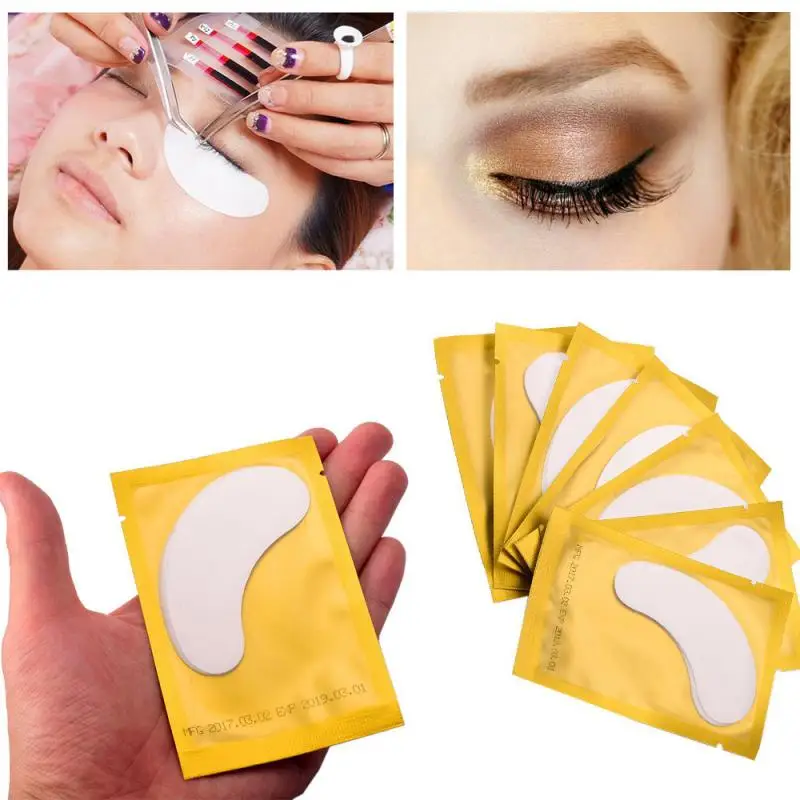 10/20 Pairs Eyelash Pad Eyelash Extension Paper Patches Under Eye Pads Eyelash Extension Paper Sticker Wraps Makeup Eyelash Tool