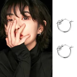 Minimalism Women's Simple Spiral Twist Knot Hoop Earrings Irregular Small Huggies Punk Charming Mobius Earrings Girls Piercing