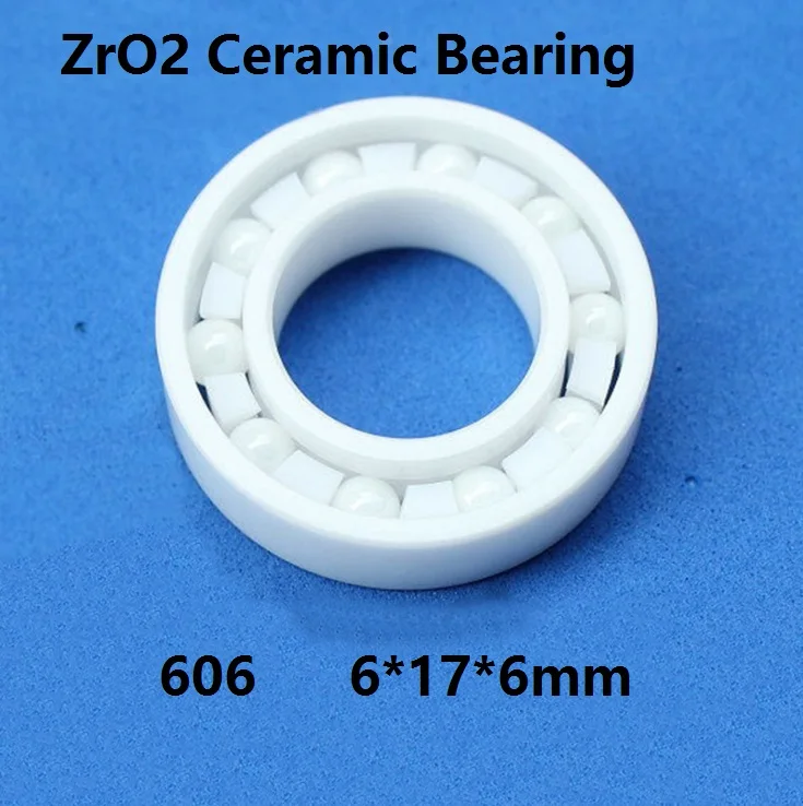 4pcs/10pcs 606 ZrO2 full Ceramic bearings 6x17x6mm Zirconia Ceramic Deep Groove Ball Bearings 6*17*6mm