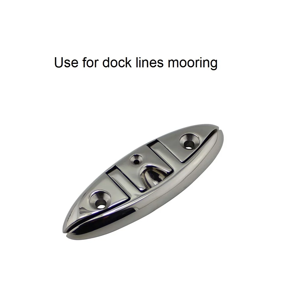 4PCS Stainless Steel 316 Cleat Marine Hardware Foldable Boat Cleats Folding Deck Mooring Cleat Boat Accessories Parts