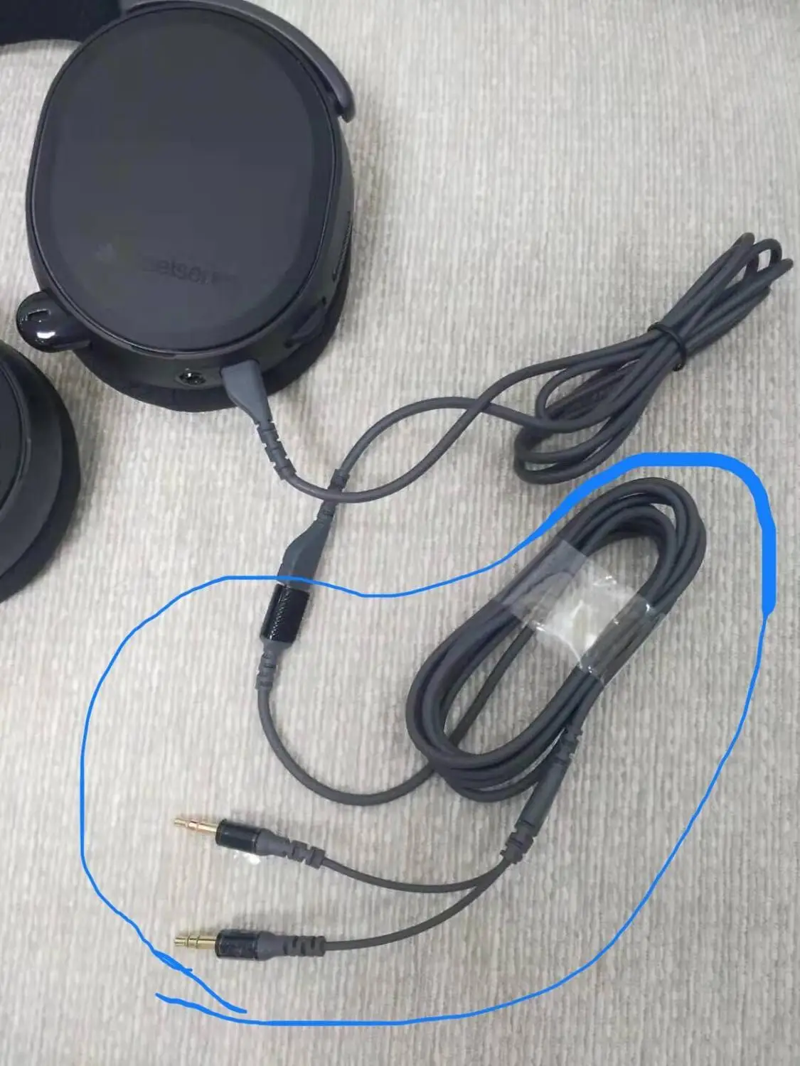 جديد أنثى الحبل إلى 2 ذكر 3.5 مللي متر مطلية بالذهب سماعة هيئة التصنيع العسكري الصوت كابل ل SteelSeries Arctis 3 5 7 برو سماعة الألعاب