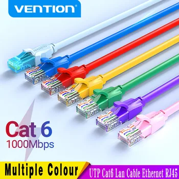 Vention Color Ethernet Cabo Cat 6 Cabo de rede 4 par trançado Patch Cord RJ45 Internet UTP Cat6 Cabo Lan para roteador de laptop