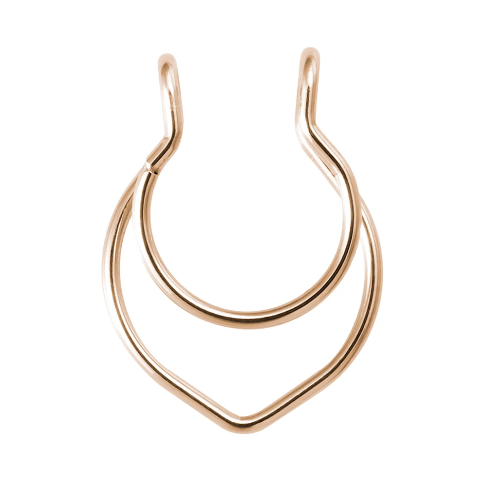 1pc Fake Nasenring für Frauen Männer 20G Chirurgenstahl Faux Piercing Schmuck Fake Piercing Hoop Lip Septum Nasenringe Körperschmuck