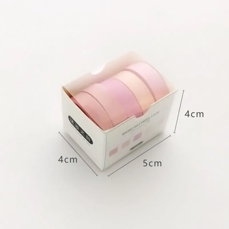 5Pcs/Box Japanese Washi Tape Set DIY Decoration Scrapbooking Planner Paper Wide Adhesive Masking Label Sticker Stationery