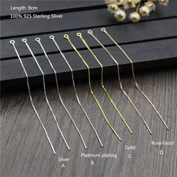 925 Sterling Silver Earring DIY Jewelry Accessories Box Chain Ear Line Ear Wire for Women Earring DIY Jewelry Findings Making