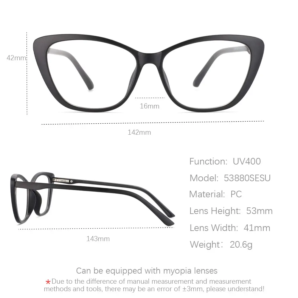 53880 Anti-Blaulicht-Brillengestelle mit 5 magnetischen Clip-Linsen und Brillentasche, polarisierte Sonnenbrille, Uv400, Vintage-Brille – Detail 3