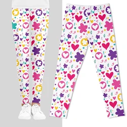 Kids Girls Leggings Spring Summer Cartoon Unicorn Flower Printed Tights for Children Girls Elastic Trousers Casual Pencil Pants