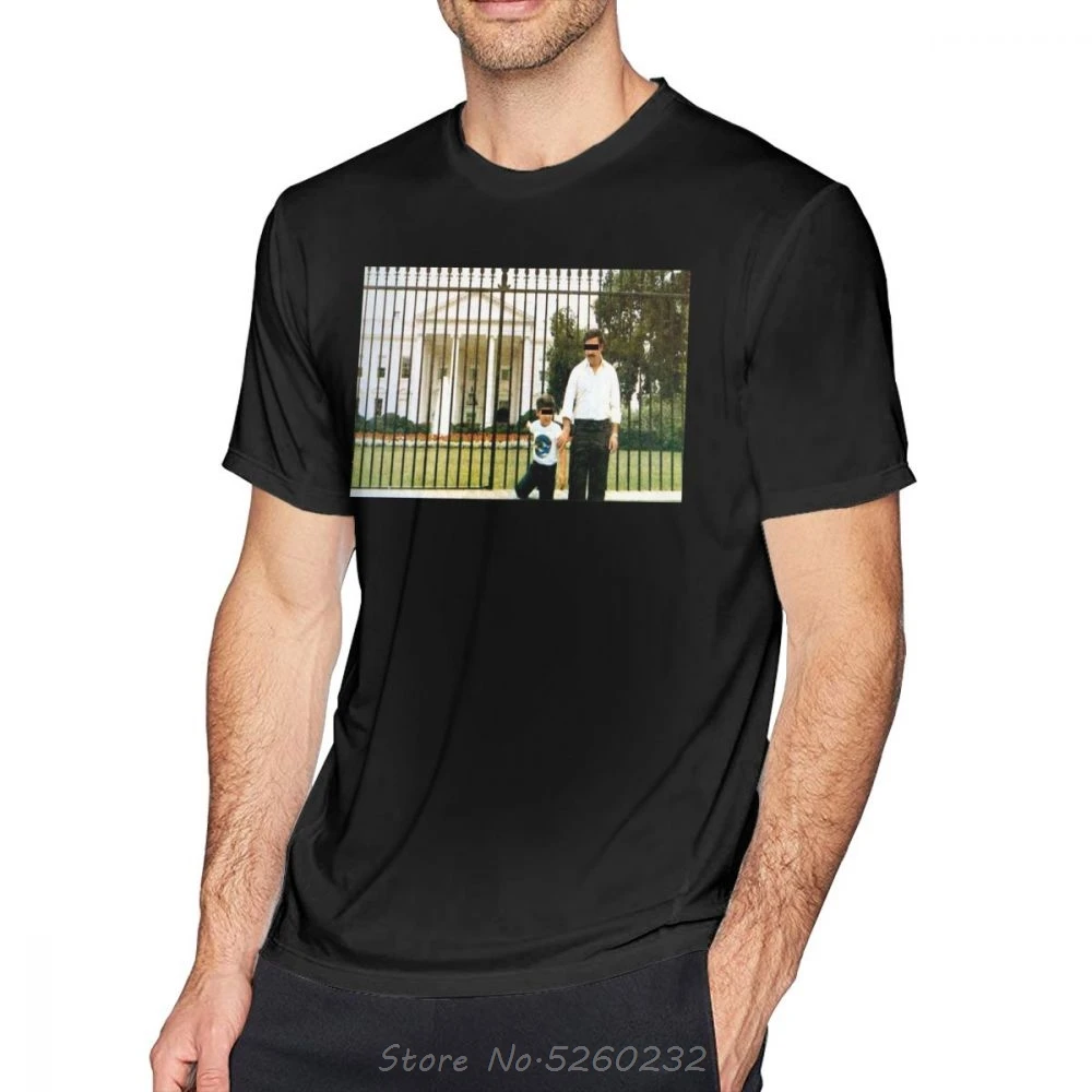 Escobar T Shirt White House Pablo T-Shirt Cute Printed Tee Shirt Cotton Male Fashion Short Sleeves Tshirt Streetwear