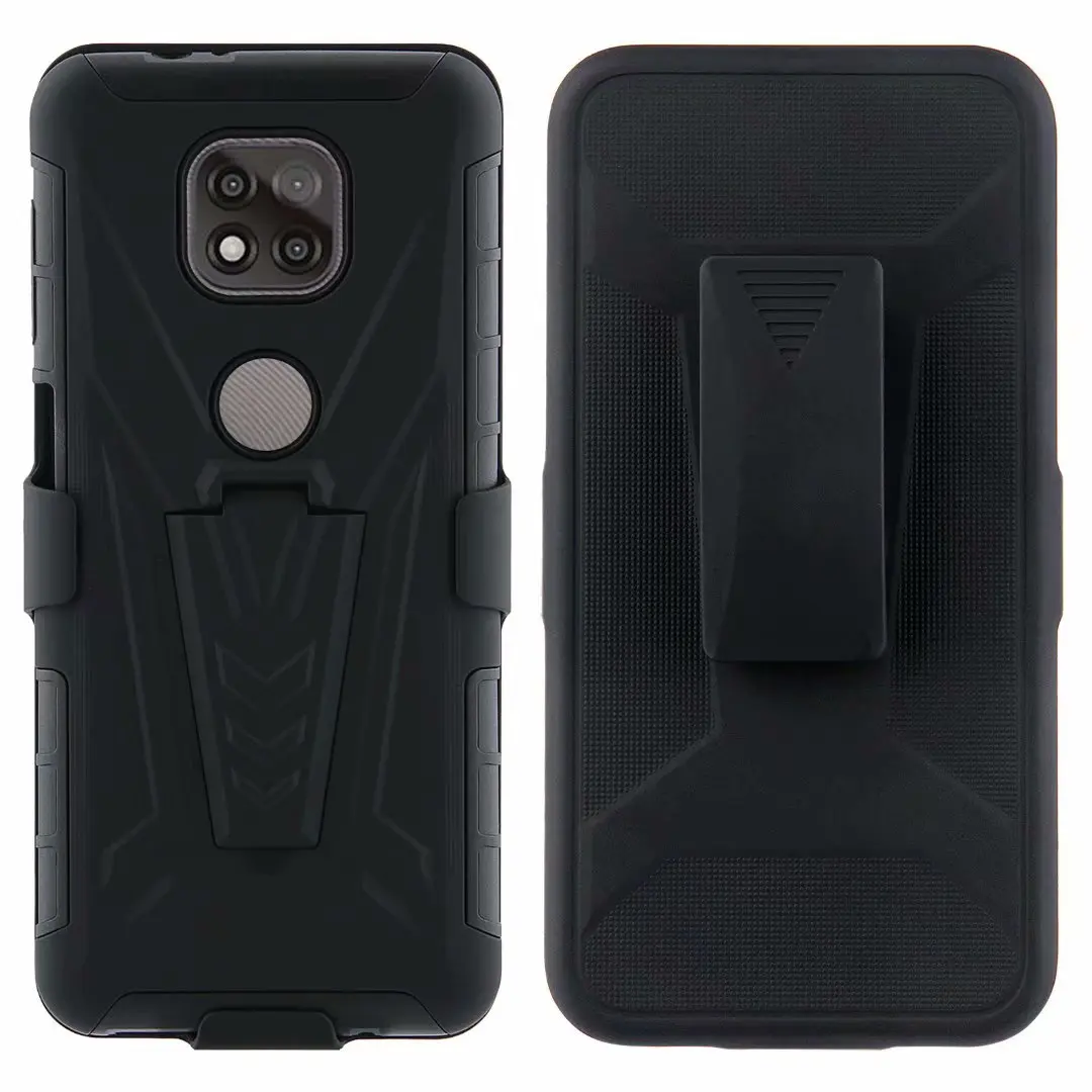 ShockProof Heavy Duty Armour Tough Stand Case With Belt Clip For Motorola Moto G Play 2021/Moto G Power 2021