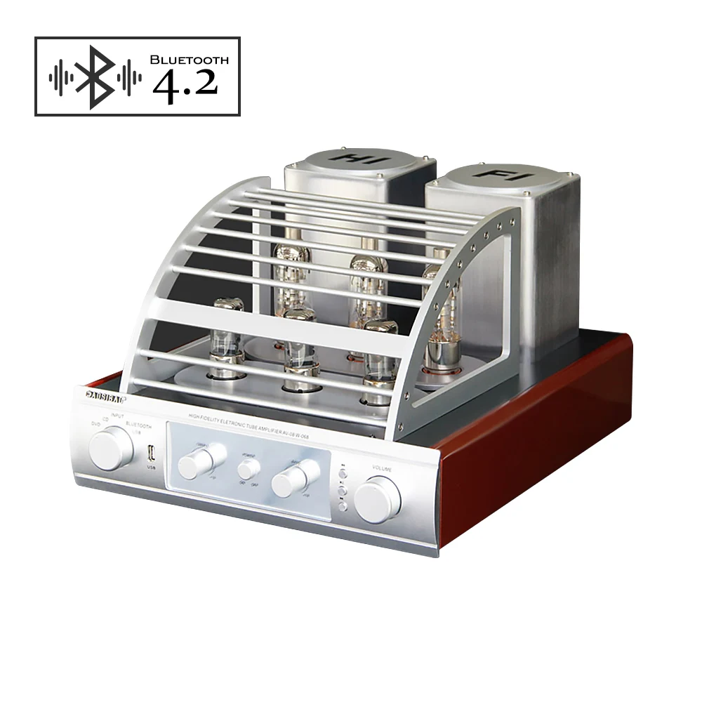 AIYIMA Tube Amplifier Bluetooth Preamplifier USB DAC Amp Class AB 200Wx2 HIFI Power Amplifier Lossless Decoding Home Theater