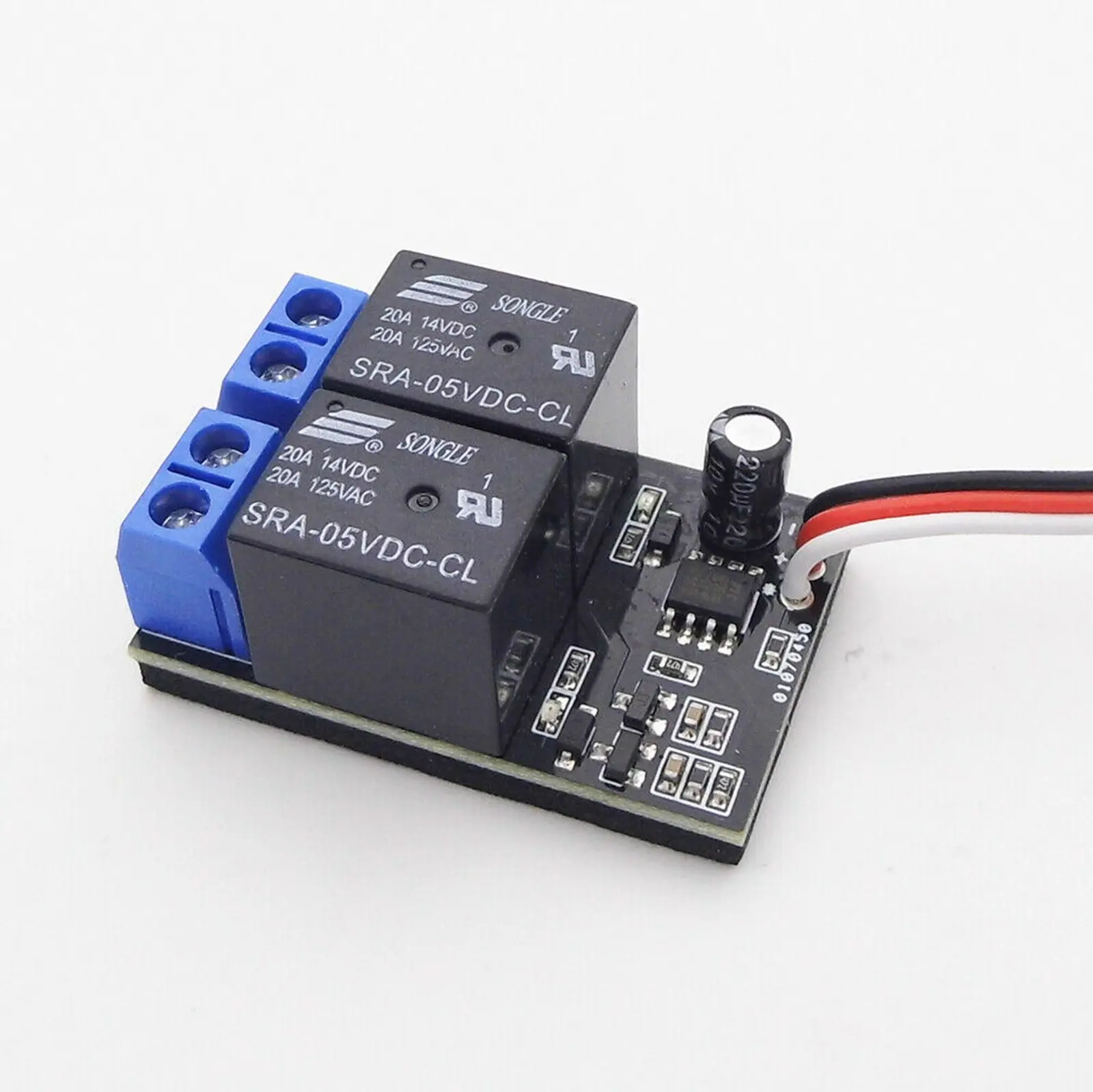 1pc RC Model PWM Receiver Control Switch 2-Ways 20A Relay for RC Boat Marine Water Pump RC Car Light FPV Camera