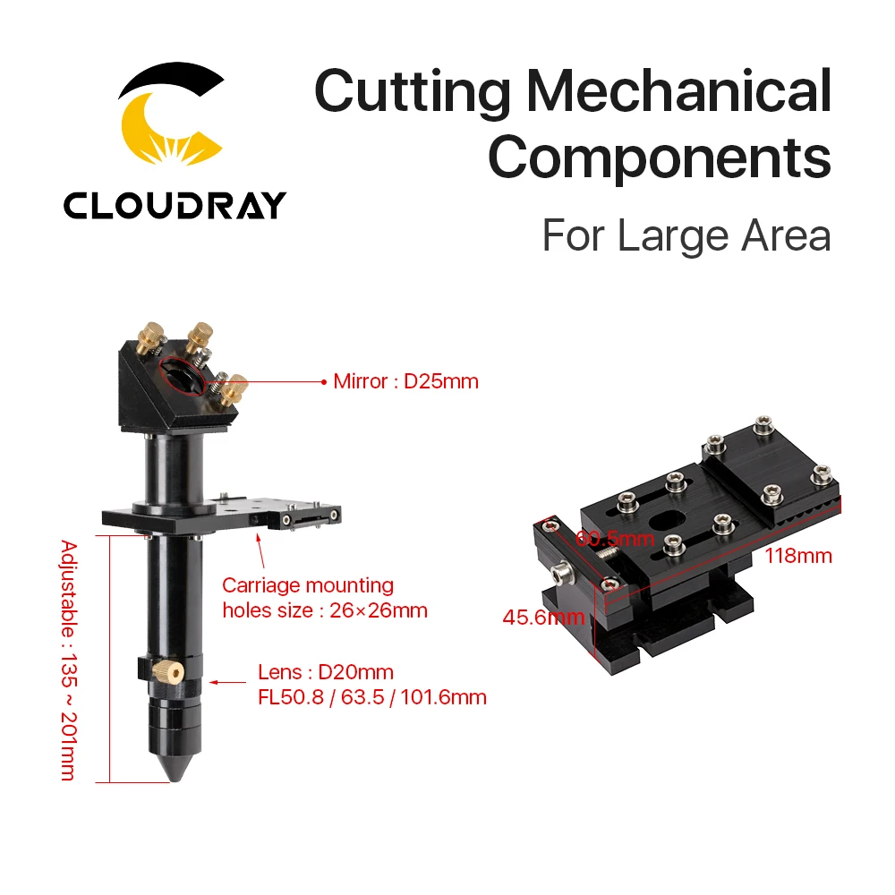 Conjunto completo de componentes mecánicos para máquina de corte y grabado láser CO2, gran formato, bricolaje, 1318, 1325, 1518, 1525, 1820, 1825,