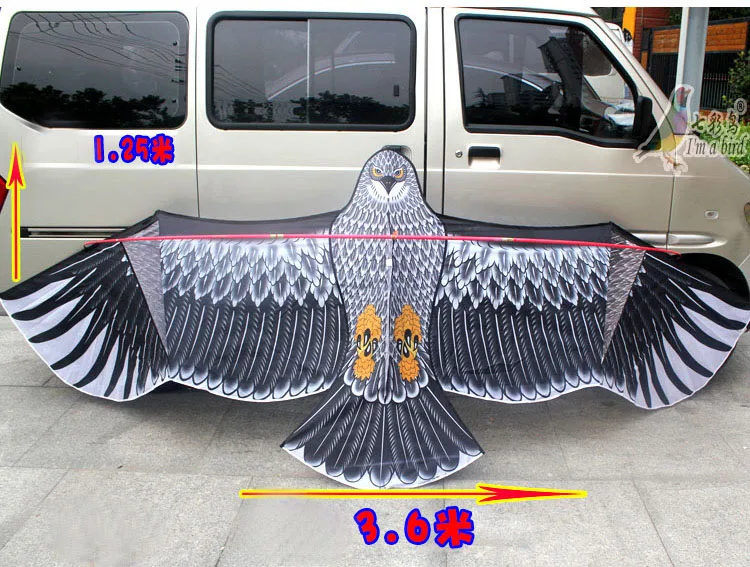 Outdoor Fun Sports High Quality 3.6m Super Power Eagle Kite With Handle And Line Good Flying