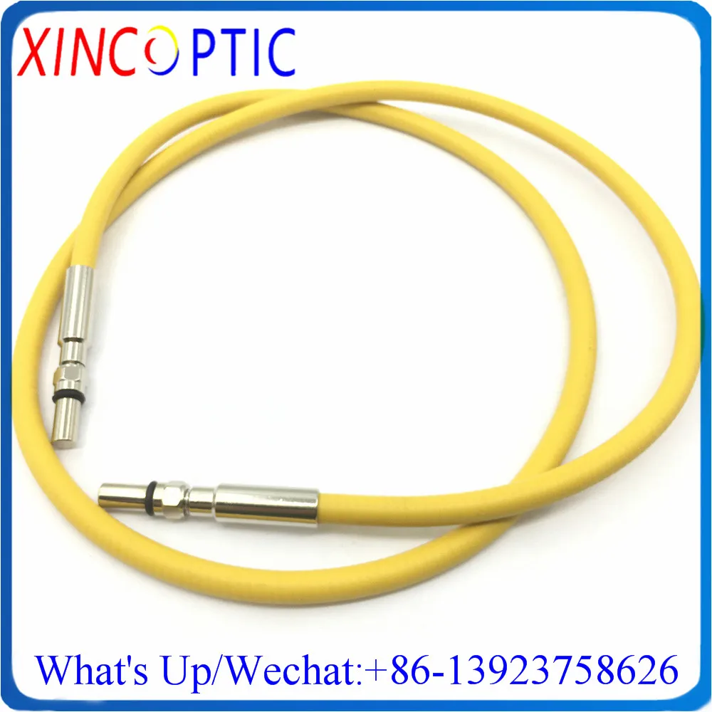 SMA905-SMA MM 400um(UV-VIS~200-1100nm,~0.22NA) Multimode Silica Core Metal Ferrule 1/2/3/5M 7.0mm Yellow Jacket Fiber Patch Cord