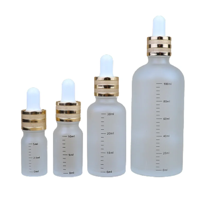 

5/10/30/100ML Essential Oil Dropper Bottle with Scale Clear Frosted Glass Aromatherapy Drop Makeup Serum Dropper Pipette Bottle