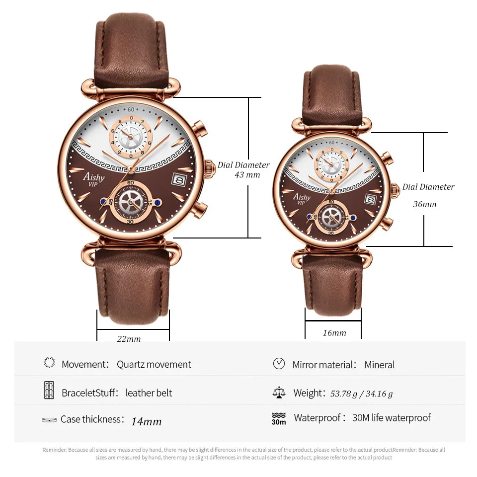 Montre de couple avec bracelet en cuir pour hommes et femmes, livraison gratuite, mode amoureux, cadeaux simples