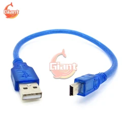 0.3m USB 2.0 A męski na Mini kabel USB do synchronizacji danych 5 Pin z męskiego na męskie ładowania przewód ładujący linii do aparatu MP3 MP4 NANO XBEE kabel