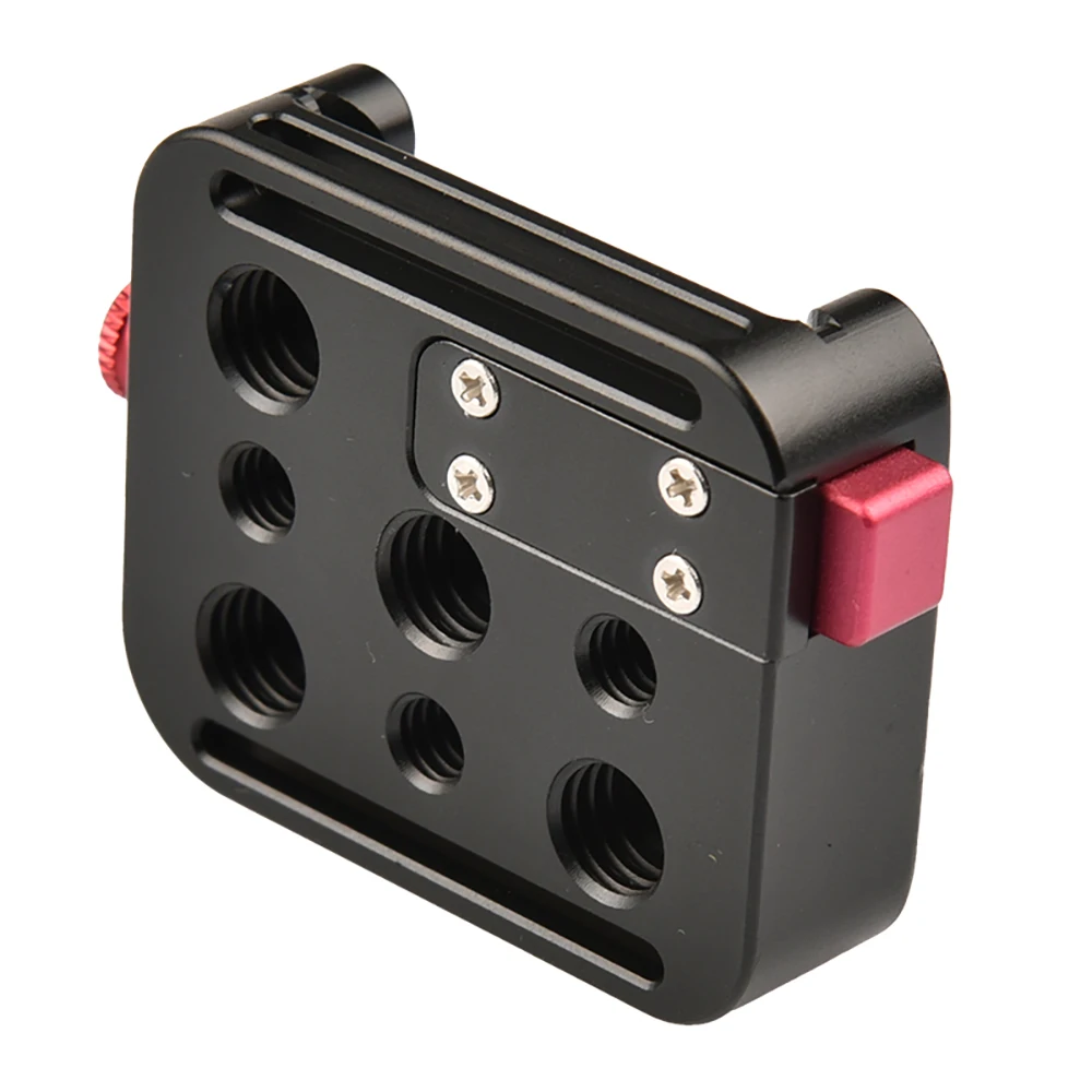 FOTGA-Adaptateur de pince autobloquant, plaque à dégagement rapide, support à vis 1/4 "pour trépied, monopodes