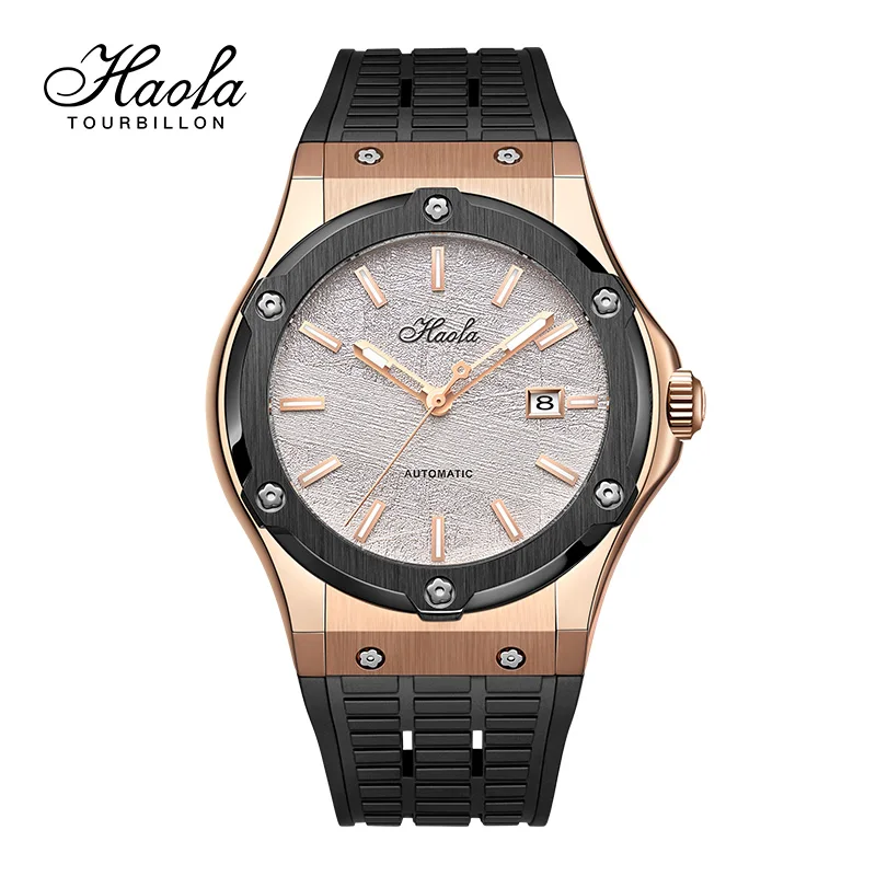 HAOFA Business Mens Watches Automatic Mechanical Waterproof Sapphire Automatic Watch For Men Day And Date Fashion reloj hombre