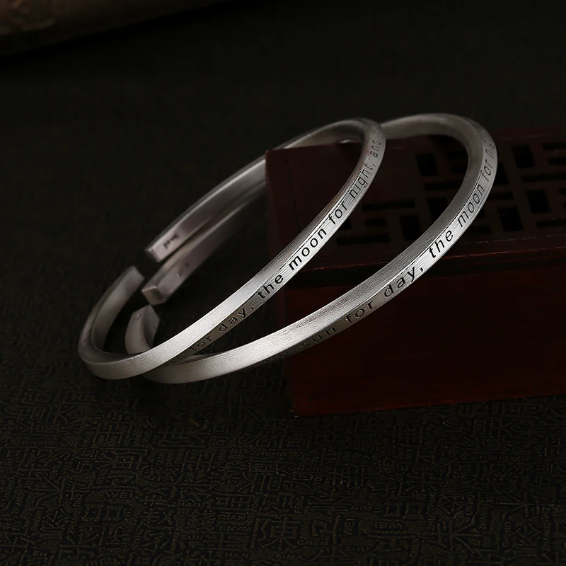 ★restoring ancient ways men and women with open bracelets deformation English fashion lovers sterling silver bracelet