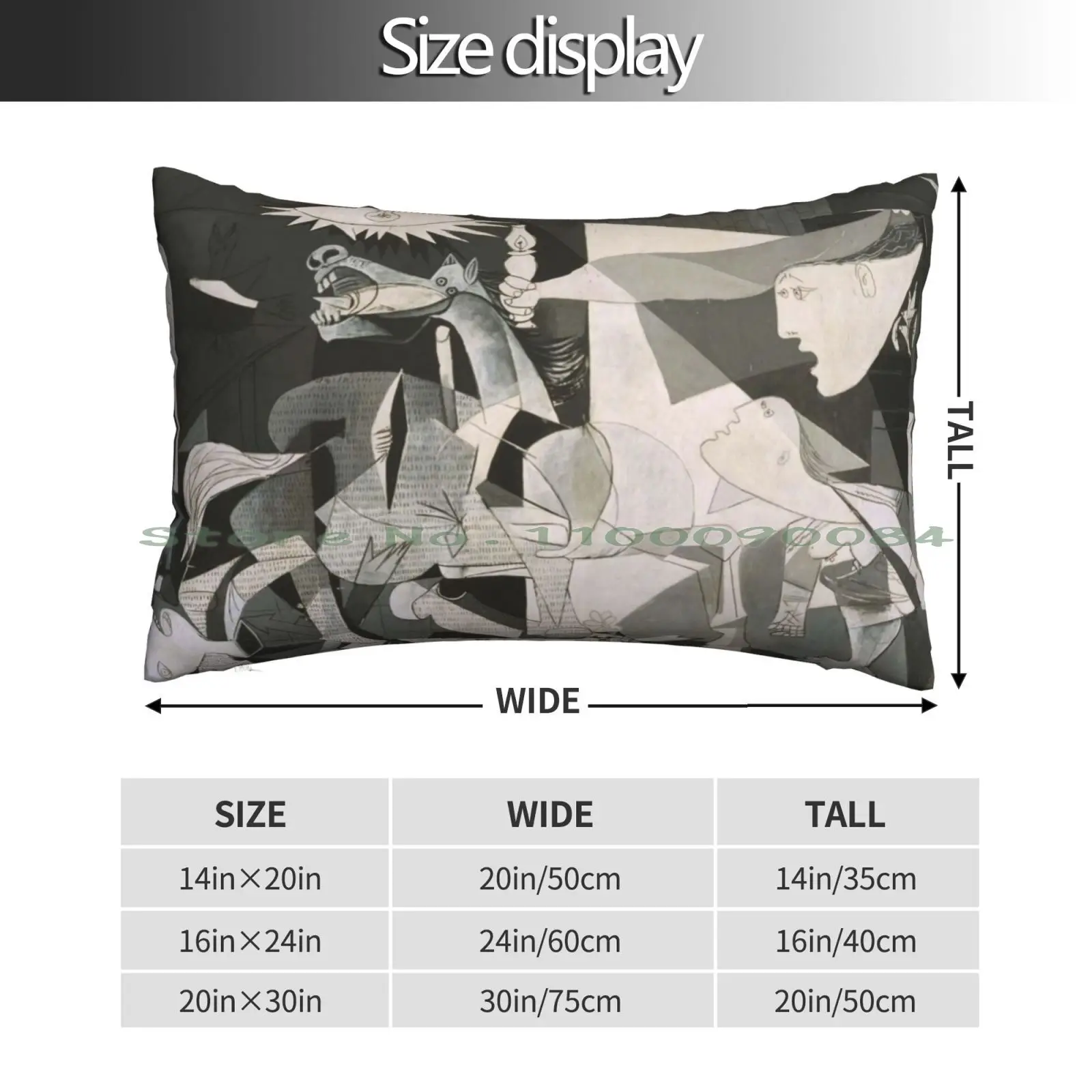 Guernica Pillow Case 20x30 50*75 Sofa Bedroom Juego Naturaleza Arbol Bosque Fruta Colores Planta Obra De Artista Bodegon