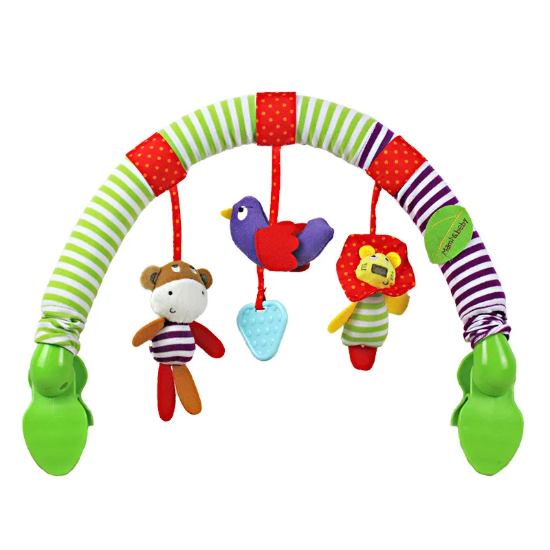 

New Hanging Spiral Rattle Stroller Lathe Crib Toys Car Seat Cot Baby Play Travel Infant Baby Toys Educational For Newborn Gifts