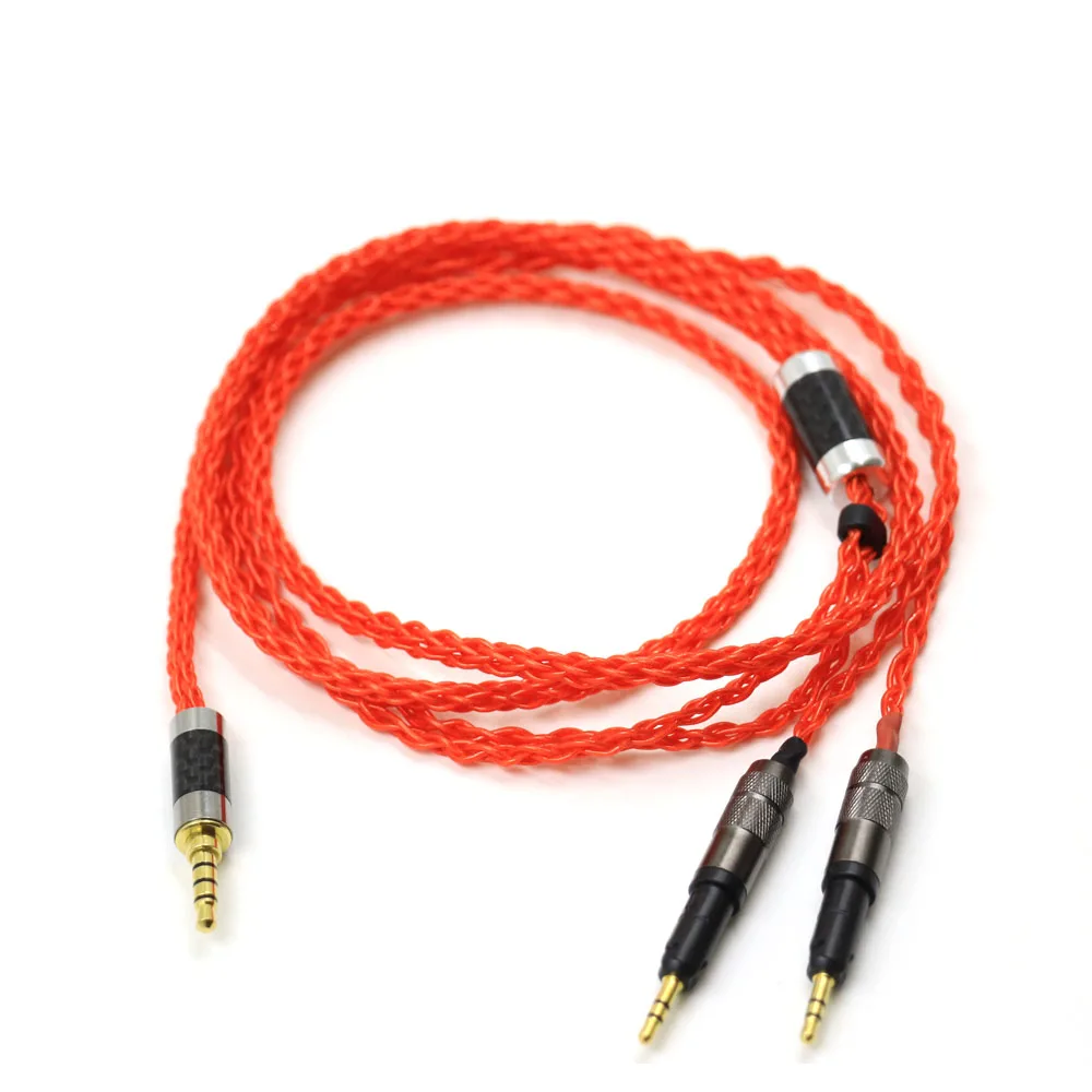 Cavo della sostituzione di aggiornamento della cuffia placcato argento di ucdc bilanciato 2.5mm/3.5mm/4.4mm di top-hifi DIY per gli auricolari ATH-R70X