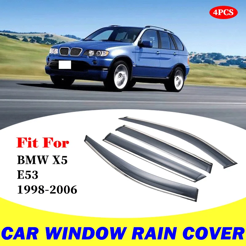 For BMW X5 E53 1998-2006 window visor car rain shield deflectors awning trim cover exterior car-styling accessories parts