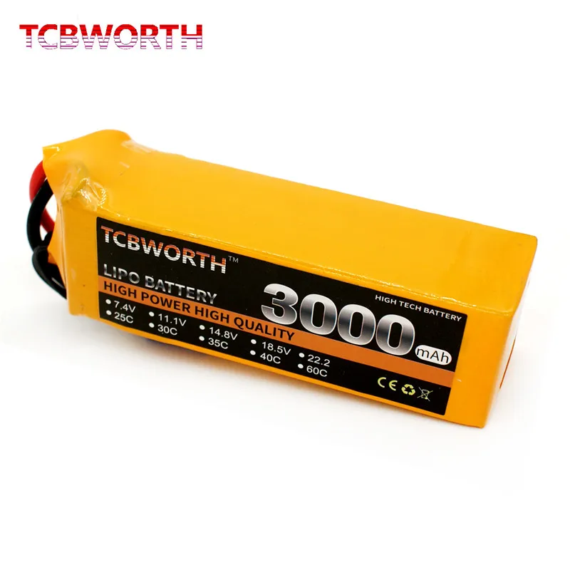 

TCBWORTH 6S 22.2V 3000mAh 60C Max 120C RC Drone LiPo Battery For RC Airplane Quadrotor Truck AKKU 22.2V Battery LiPo AKKU