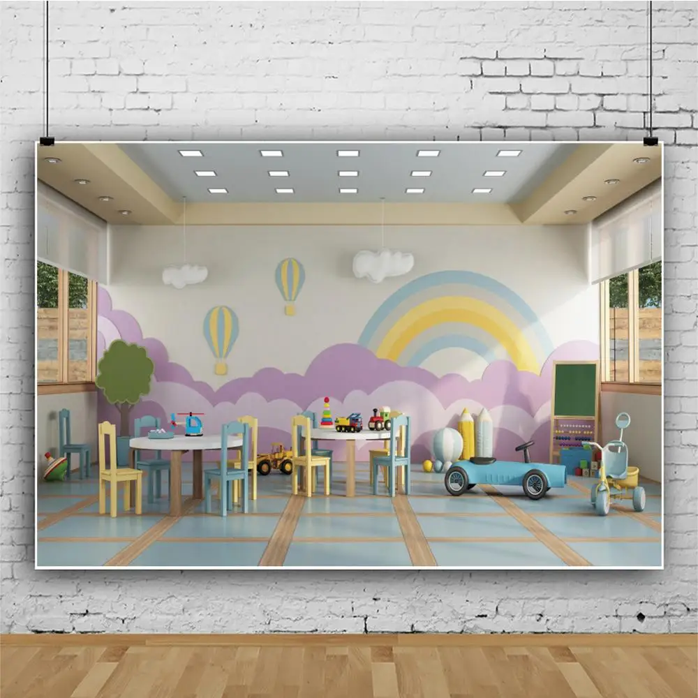 Yeele غرفة الطفل سيارات لعبة الغيوم المشهد الداخلي استحمام الطفل صورة خلفية الطفل صورة خلفية فوتوزون استوديو الصور