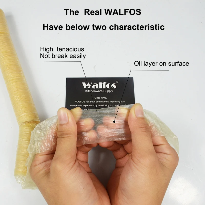 WALFOS14m * 36mm 드라이 돼지 소시지 케이싱 튜브 고기 소시지 소시지 메이커 기계 케이싱 핫도그 케이싱 햄버거 요리 도구