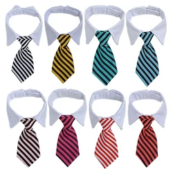 8 Colors Striped Necktie For Small And Medium Dogs Pet Accessories Dog Cat Photo Props Tie Holiday Decoration Pet Collar