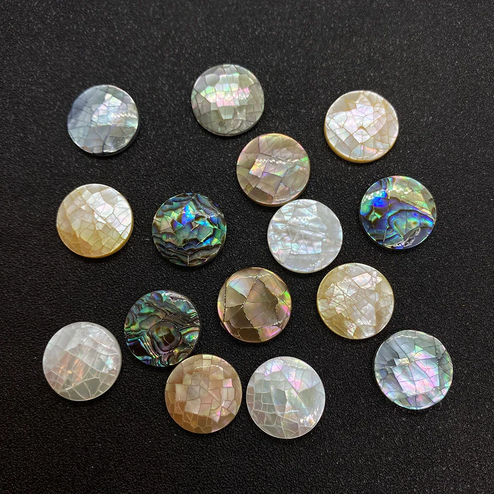 Abalone Shell Beads Mother-of-Pearl Shell 16mm Round Shell Ring Surface for DIY Handmade Bracelet Necklace Jewelry Accessories