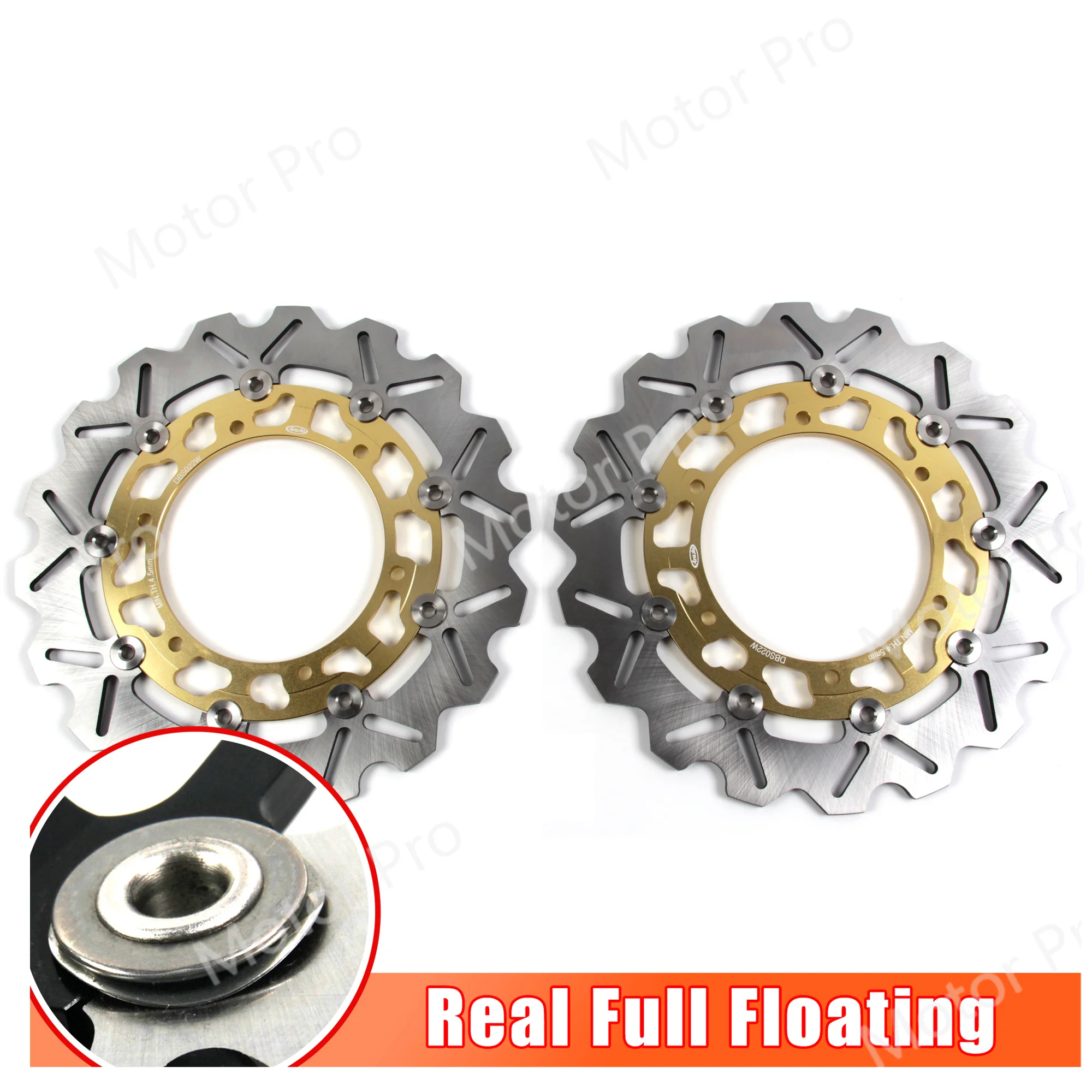 2PCS CNC Floating Disk Brake Disc Rotor For Yamaha TDM 900 2002 - 2014 TDM900 2003 2004 2005 2006 2007 2008 2009 2010 2011 2012