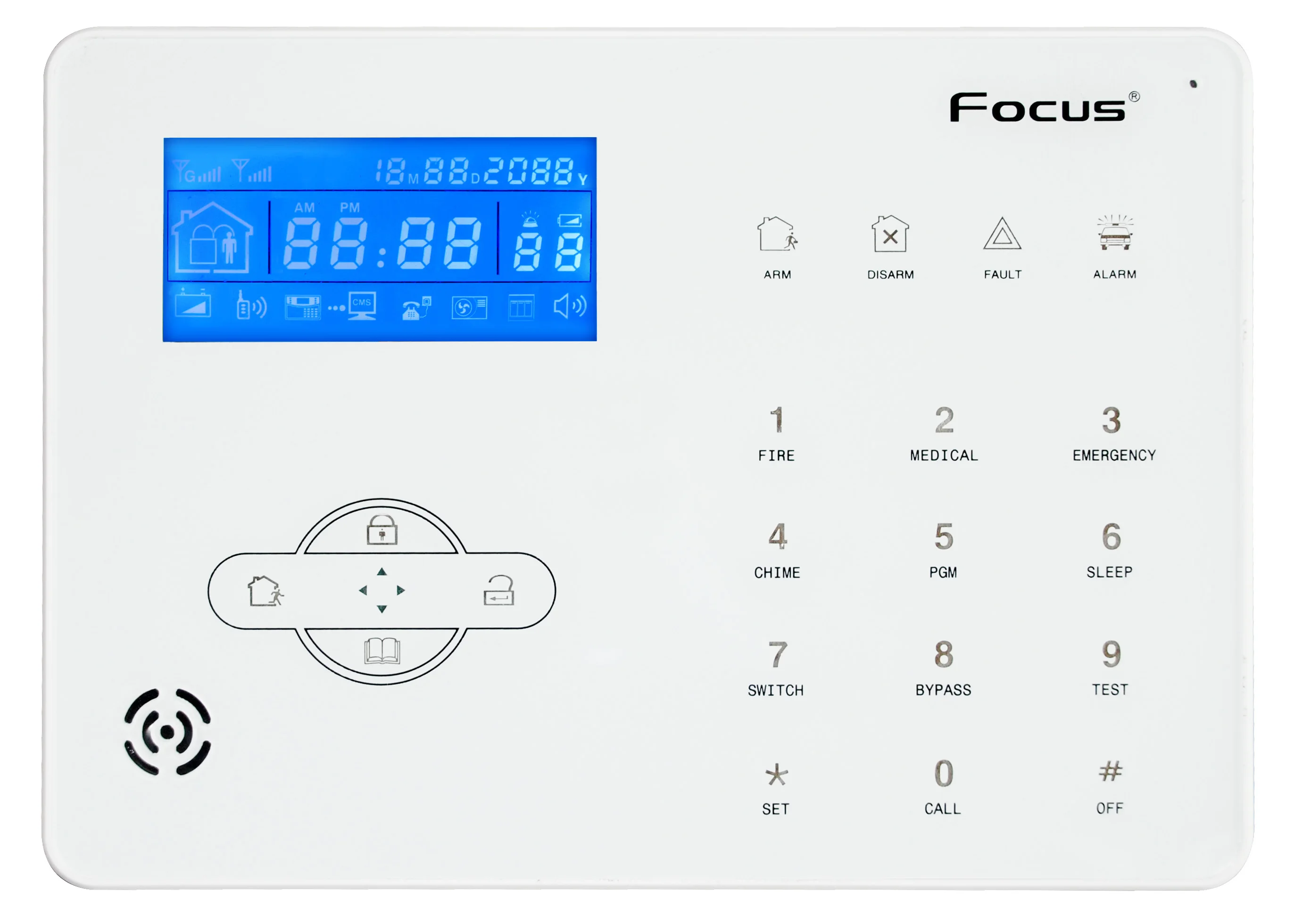 Focus ST-IIIB French Voice Dual Network PSTN GSM Alarm System Home Guard Security Alarm System With WebIE PC and App Control