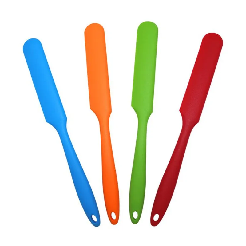 Long Handle Silicone Spatula Heat Resistant Flexible Non-Stick Slim Spatula Cake Cream Mixer Jars Blender Baking Batter Scraper