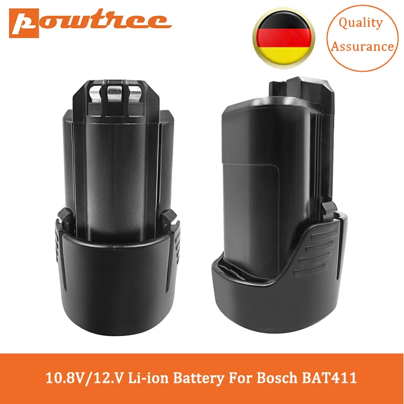 Powtree 3000/6000mAh 10.8V/12V BAT420 Replacement Battery for Bosch BAT411 BAT412A BAT413A 2607336013 2607336014 Li-ion Battery