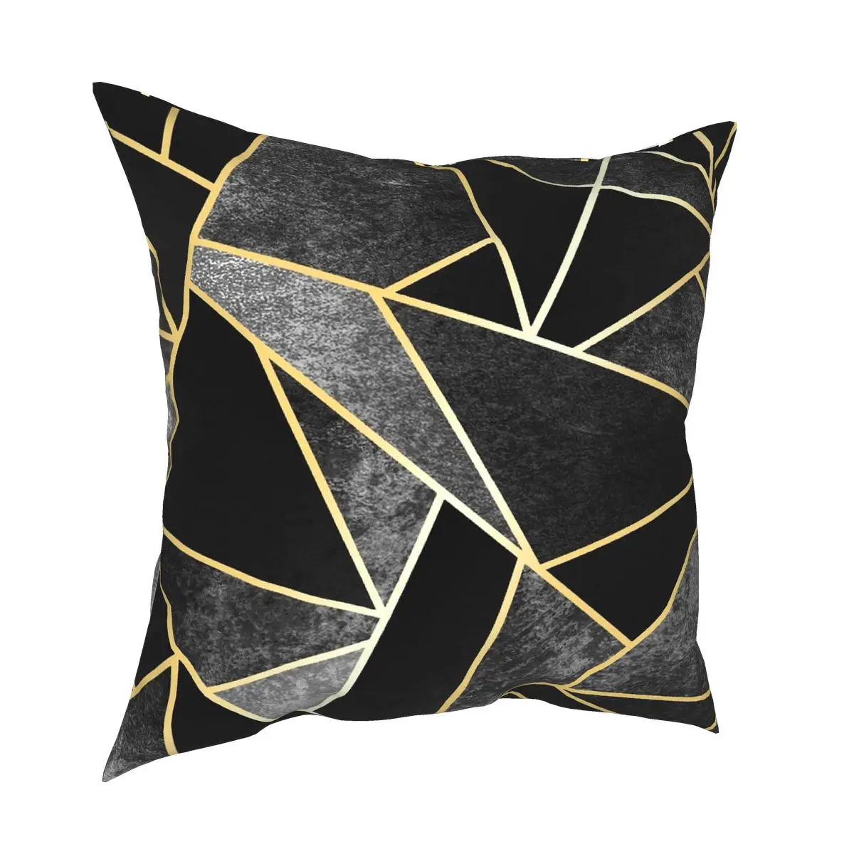 Black And Gold Shatter Pillowcase Polyester Creative Zip Decorative Throw Pillow Case Home Cushion Cover