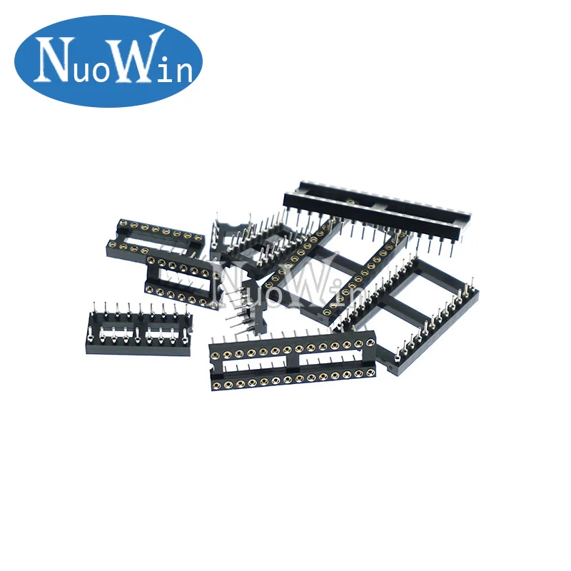 10PCS Round Hole IC socket Connector DIP 6 8 14 16 18 20 24 28 40 pin Sockets DIP6 DIP8 DIP14 DIP16 DIP18 DIP20 DIP28 DIP40 pins