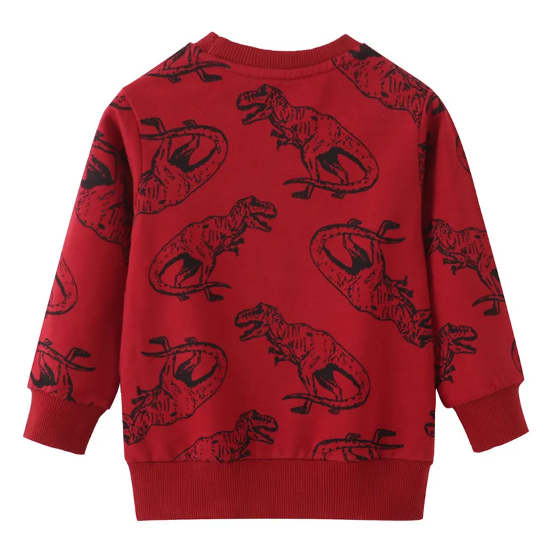 Zeebread Long Sleeve Dinosaurs Sweatshirts For Boys Girls Autumn Spring Wear Cotton Children's Hoodies Kids Sweaters Shirts