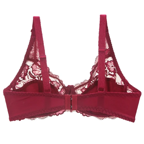 Imagen 2 del producto 2025 nuevos sujetadores grandes CDE con aros ropa interior no acolchada para mujeres señoras Sexy copa completa de talla grande lencería femenina