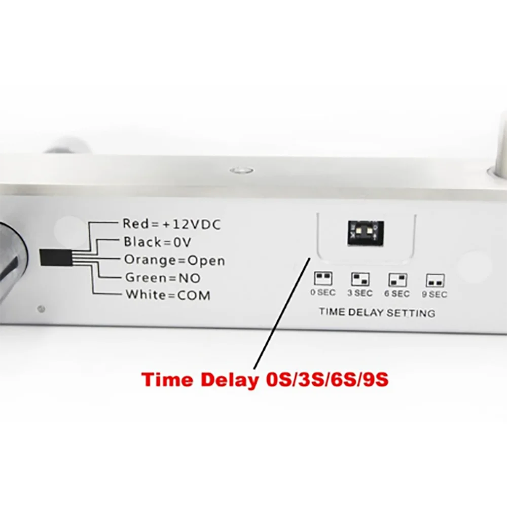 Cerradura magnética eléctrica, cerrojo electrónico para puerta, perno de muesca eléctrica, bloqueo de muesca, tiempo de retardo, seguro, NO falla