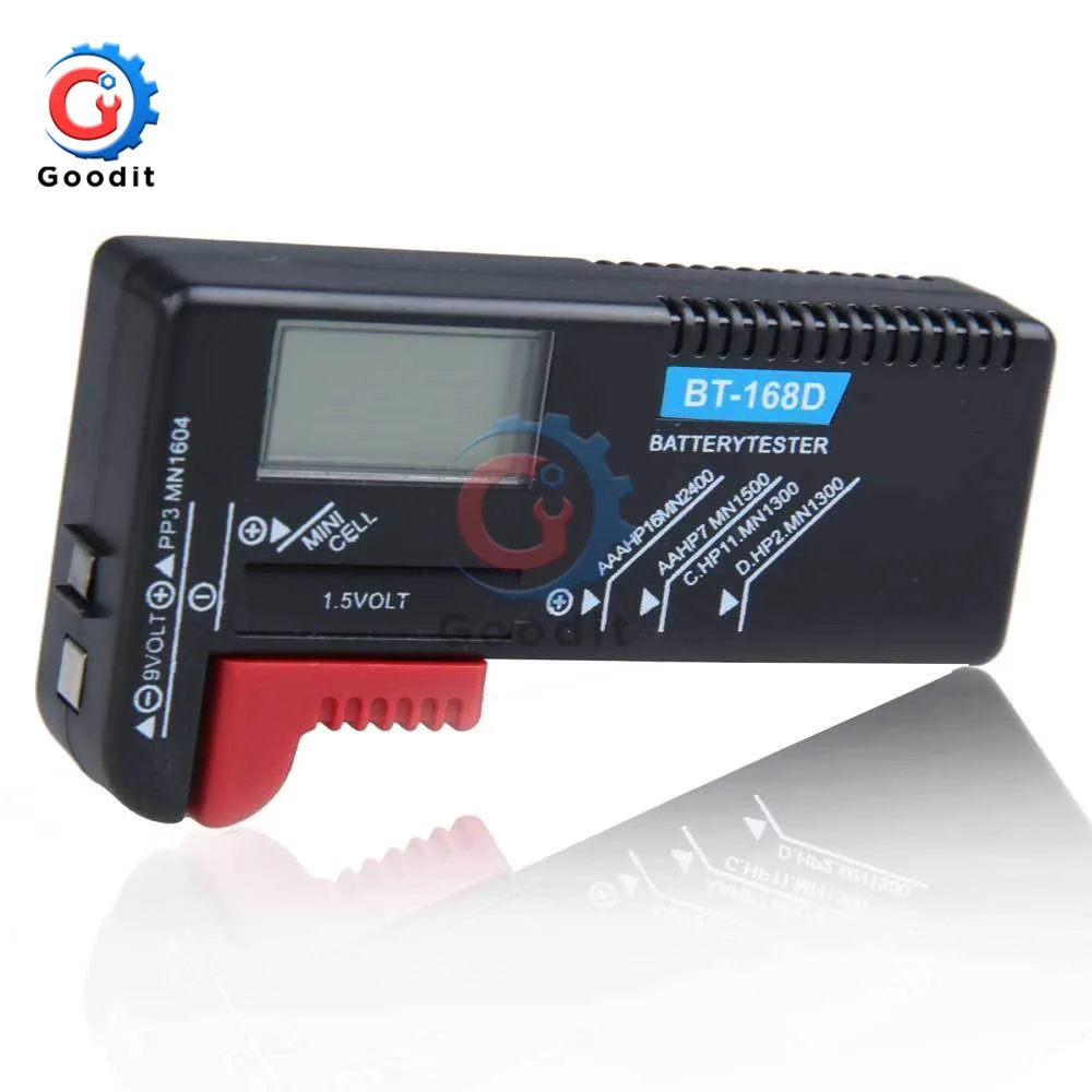 Universal BT168 BT-168D Digital Battery Tester Voltage Checker for AA AAA 9V Button Multiple Size Testers Voltmeter Meter Tools