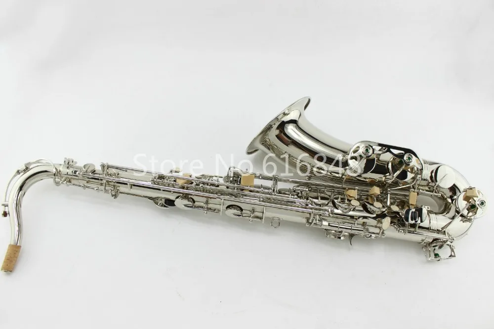 

Bb Tenor Brass Nickel Plated Saxophone High Quality Playing Musical Instrument B Flat Sax with Case Mouthpiece Accessories