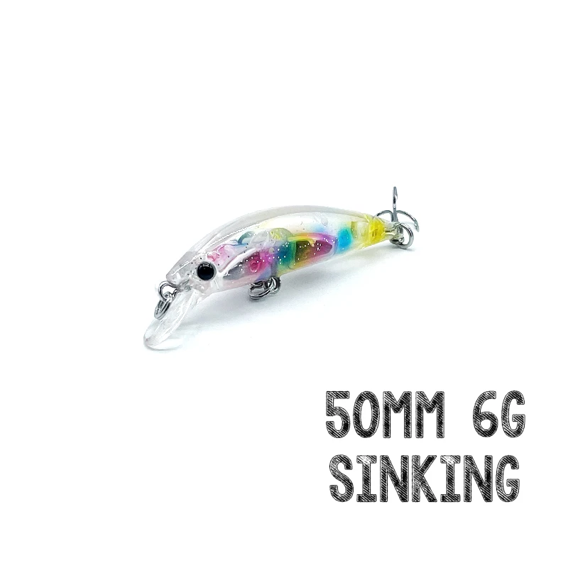 THRITOP Nowa przynęta wędkarska Twarda przynęta 5 różnych kolorów Typ Minnow Wolno tonąca 50MM 6G TP170 Szczupak Bass Akcesoria wędkarskie — zdjęcie 5