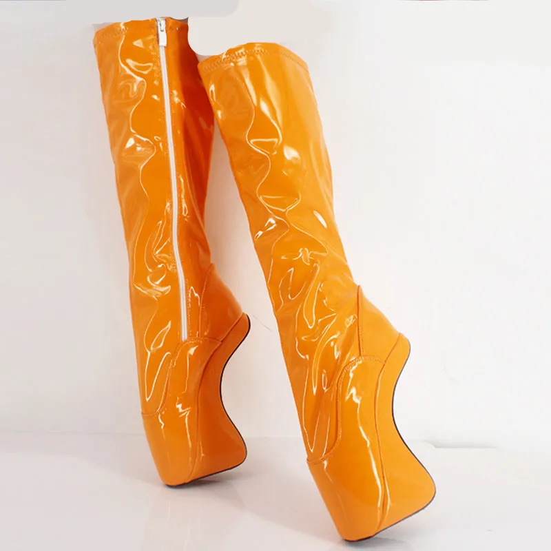 7.09in High Height  Women's Sexy Party Boots Hoof Heels  Knee-High Boots  US Size 6-14 No.MT1826