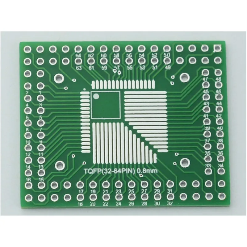 Qfp32 LQFP64 TQFP100 FQFP80 محول 0.5 0.8 مللي متر PCB SMD الى الانخفاض محول