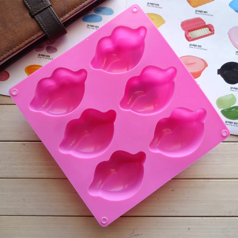 3d Miệng Môi Hình Bánh Kẹo Khuôn Silicon Cho Polymer Đất Sét KHUÔN SOCOLA Bánh Xà Phòng Kẹo Làm Khuôn Tạo Hình Trang Trí Dụng Cụ