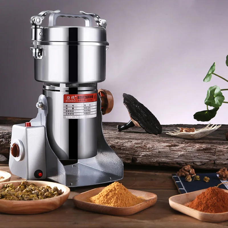 Household Grains Spices Grinder Superfine Coffee Dry Food  Miller Grinding Machine Pepper Sesame Wheat Flour Powder Crusher