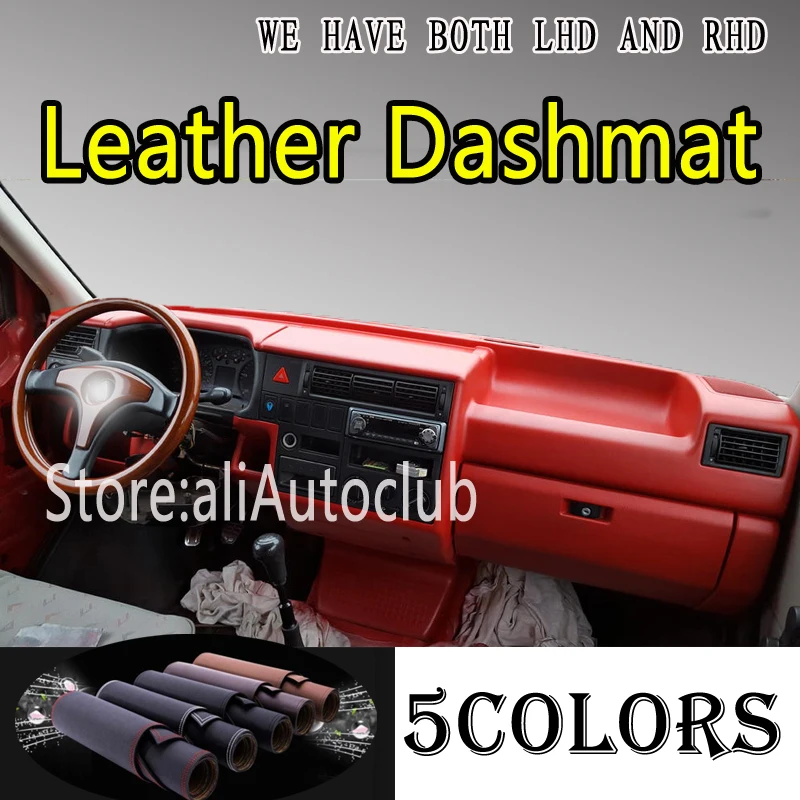 PU Leather Dashmat Suede Dashboard Cover Pad Dash Mat Carpet Car Styling Accessories For Volkswagen VW T4 Multivan transporter